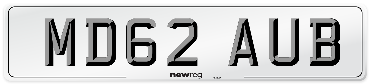 MD62 AUB Number Plate from New Reg